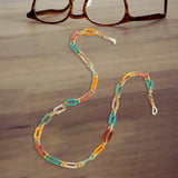 Maxbell Glasses Chain Holder Acrylic Sunglasses Lanyard for Office Photo Props Beach coloful