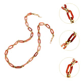Maxbell Glasses Chain Holder Acrylic Sunglasses Lanyard for Office Photo Props Beach Flesh pink
