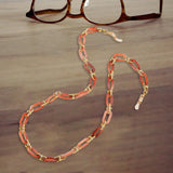 Maxbell Glasses Chain Holder Acrylic Sunglasses Lanyard for Office Photo Props Beach Flesh pink
