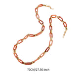 Maxbell Glasses Chain Holder Acrylic Sunglasses Lanyard for Office Photo Props Beach Flesh pink