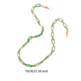 Maxbell Glasses Chain Holder Acrylic Sunglasses Lanyard for Office Photo Props Beach Green