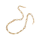Maxbell Glasses Chain Holder Acrylic Sunglasses Lanyard for Office Photo Props Beach Beige white
