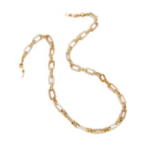 Maxbell Glasses Chain Holder Acrylic Sunglasses Lanyard for Office Photo Props Beach Beige white