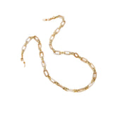 Maxbell Glasses Chain Holder Acrylic Sunglasses Lanyard for Office Photo Props Beach Beige white