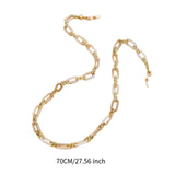 Maxbell Glasses Chain Holder Acrylic Sunglasses Lanyard for Office Photo Props Beach Beige white