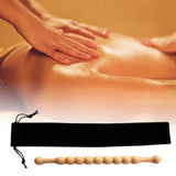 Maxbell Massage Rod Wood Portable Scraping Tool for Arms Muscle Soreness Relief Shoulder Small with storage bag
