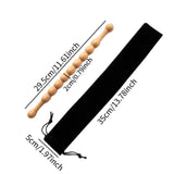 Maxbell Massage Rod Wood Portable Scraping Tool for Arms Muscle Soreness Relief Shoulder Small with storage bag