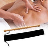 Maxbell Massage Rod Wood Portable Scraping Tool for Arms Muscle Soreness Relief Shoulder Large with storage bag