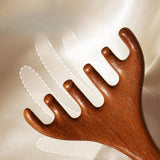 Maxbell Manual Head Massager Portable Guasha Scraping Brush for Home Women Men Hotel 14.5x7cm