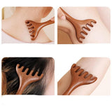 Maxbell Manual Head Massager Portable Guasha Scraping Brush for Home Women Men Hotel 14.5x7cm
