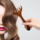 Maxbell Manual Head Massager Portable Guasha Scraping Brush for Home Women Men Hotel 14.5x7cm