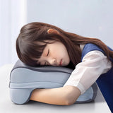 Maxbell Sleeping Pillow Multifunction Neck Cushion Face Cushion Comfortable Neck Pad blue