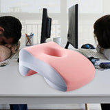 Maxbell Sleeping Pillow Multifunction Neck Cushion Face Cushion Comfortable Neck Pad pink and blue