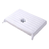 Maxbell Cotton Massage Table Face Hole Towel with Face Breath Hole for SPA Bed Table White