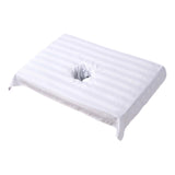 Maxbell Cotton Massage Table Face Hole Towel with Face Breath Hole for SPA Bed Table White