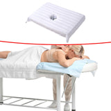 Maxbell Cotton Massage Table Face Hole Towel with Face Breath Hole for SPA Bed Table White
