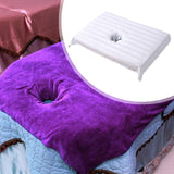 Maxbell Cotton Massage Table Face Hole Towel with Face Breath Hole for SPA Bed Table White