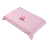 Maxbell Cotton Massage Table Face Hole Towel with Face Breath Hole for SPA Bed Table Pink