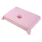 Maxbell Cotton Massage Table Face Hole Towel with Face Breath Hole for SPA Bed Table Pink