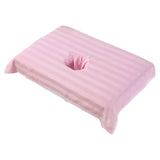 Maxbell Cotton Massage Table Face Hole Towel with Face Breath Hole for SPA Bed Table Pink