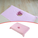 Maxbell Cotton Massage Table Face Hole Towel with Face Breath Hole for SPA Bed Table Pink