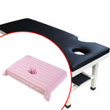 Maxbell Cotton Massage Table Face Hole Towel with Face Breath Hole for SPA Bed Table Pink