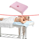 Maxbell Cotton Massage Table Face Hole Towel with Face Breath Hole for SPA Bed Table Pink
