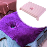 Maxbell Cotton Massage Table Face Hole Towel with Face Breath Hole for SPA Bed Table Pink
