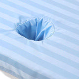 Maxbell Cotton Massage Table Face Hole Towel with Face Breath Hole for SPA Bed Table Light Blue