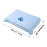 Maxbell Cotton Massage Table Face Hole Towel with Face Breath Hole for SPA Bed Table Light Blue