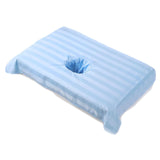 Maxbell Cotton Massage Table Face Hole Towel with Face Breath Hole for SPA Bed Table Light Blue