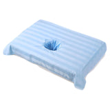 Maxbell Cotton Massage Table Face Hole Towel with Face Breath Hole for SPA Bed Table Light Blue