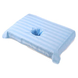 Maxbell Cotton Massage Table Face Hole Towel with Face Breath Hole for SPA Bed Table Light Blue