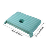 Maxbell Cotton Massage Table Face Hole Towel with Face Breath Hole for SPA Bed Table Green