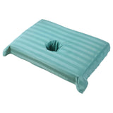 Maxbell Cotton Massage Table Face Hole Towel with Face Breath Hole for SPA Bed Table Green
