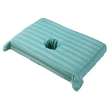 Maxbell Cotton Massage Table Face Hole Towel with Face Breath Hole for SPA Bed Table Green