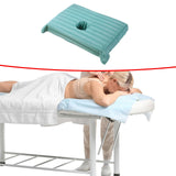 Maxbell Cotton Massage Table Face Hole Towel with Face Breath Hole for SPA Bed Table Green