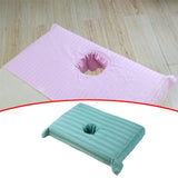 Maxbell Cotton Massage Table Face Hole Towel with Face Breath Hole for SPA Bed Table Green