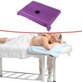 Maxbell Cotton Massage Table Face Hole Towel with Face Breath Hole for SPA Bed Table Violet