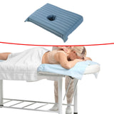 Maxbell Cotton Massage Table Face Hole Towel with Face Breath Hole for SPA Bed Table Blue