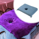Maxbell Cotton Massage Table Face Hole Towel with Face Breath Hole for SPA Bed Table Blue
