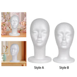 Maxbell Foam Mannequin Head Wigs Display Model for Stylist Clothing Stores Salon style A