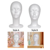 Maxbell Foam Mannequin Head Wigs Display Model for Stylist Clothing Stores Salon style A