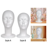 Maxbell Foam Mannequin Head Wigs Display Model for Stylist Clothing Stores Salon style A