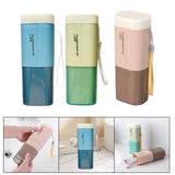 Maxbell Toothbrush Holder Portable Modern Rinse Mouthwash Cup for Hotel Home Outdoor Blue