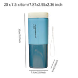 Maxbell Toothbrush Holder Portable Modern Rinse Mouthwash Cup for Hotel Home Outdoor Blue