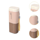 Maxbell Toothbrush Holder Portable Modern Rinse Mouthwash Cup for Hotel Home Outdoor Pink
