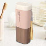 Maxbell Toothbrush Holder Portable Modern Rinse Mouthwash Cup for Hotel Home Outdoor Pink
