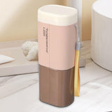 Maxbell Toothbrush Holder Portable Modern Rinse Mouthwash Cup for Hotel Home Outdoor Pink