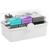 Maxbell Home Medicine Box Large Capacity First Aid Kits for Arts Crafts Cosmetic Car